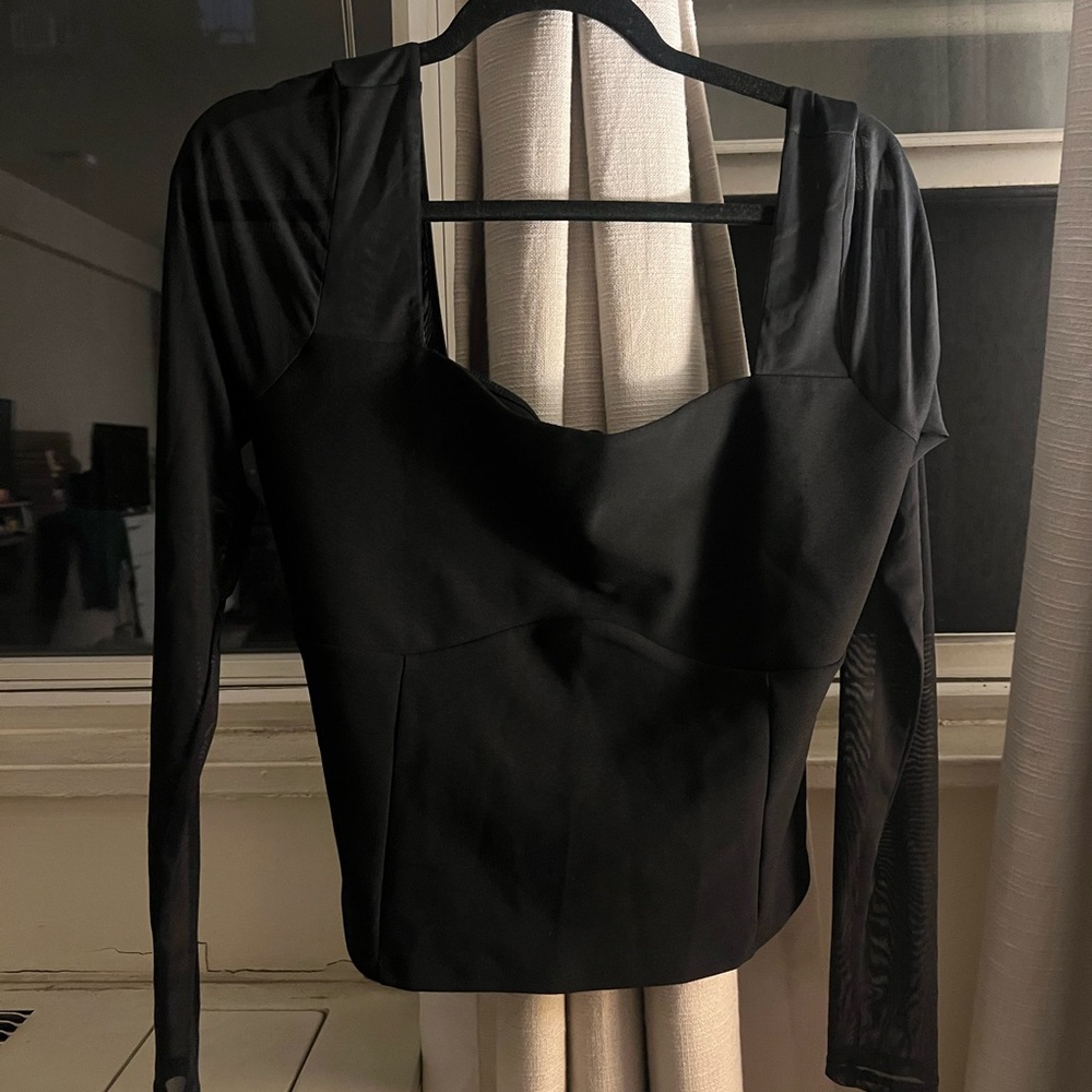Abercrombie & Fitch Black Long Sleeve Blouse